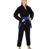 Tatami Ladies Elements Superlite BJJ Gi - Black in Black — waistband detail