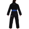 Tatami Ladies Elements Superlite BJJ Gi - Black in Black — back view
