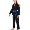 Tatami Ladies Nova Absolute BJJ Gi - Black in Black — logo close‑up