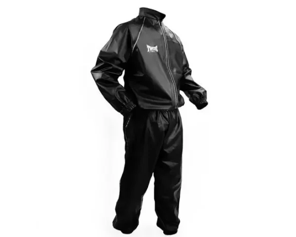 Twins Special Classic Vinyl Sweat Suit VSS1 - Black in Black — detail shot