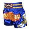 Twins Special Traditional Dragon Muay Thai Shorts TWS-152 - Blue/Gold in Blue/Gold — detail shot