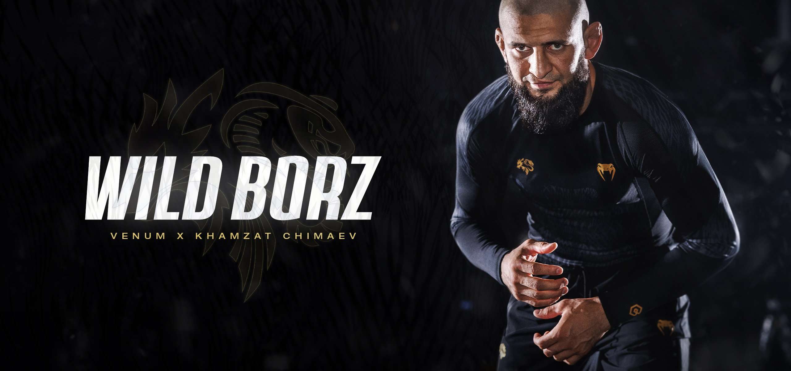 An Image of UFC fighter Khamzat Chimaev in a Venum Rash guard
