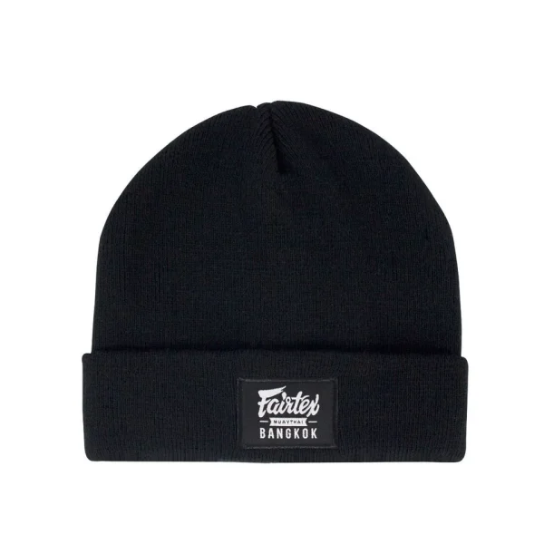Fairtex Beanie Bn5 Black 1 Fairtex Beanie BN5 - Black in Black — detail shot