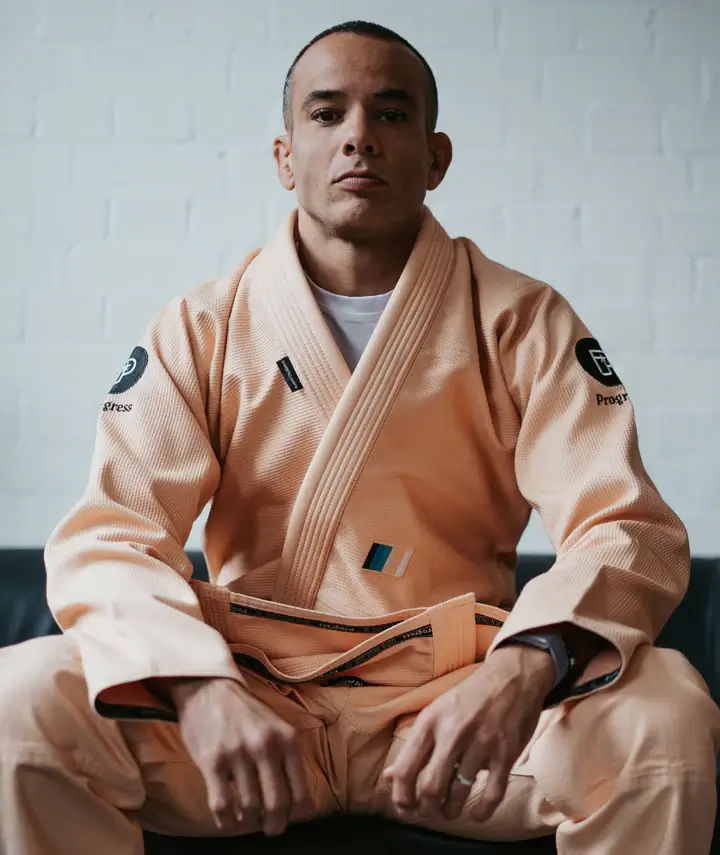Close up of a Progress BJJ Gi the Mark 6