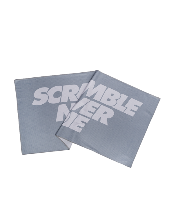 Scramble Never Die Towel Grey 1 Scramble Never Die Towel - Grey in Grey — on‑body look