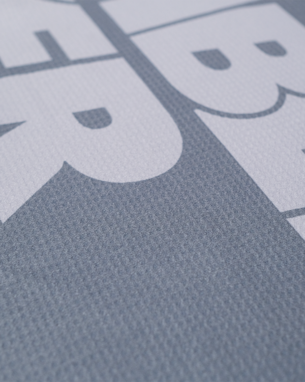 Scramble Never Die Towel Grey 2 Scramble Never Die Towel - Grey in Grey — rear print