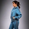 Venum Laser 3.0 Womens Hooded Track Jacket - Blue in Blue — flat lay