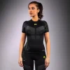 Venum Training Camp 4 0 Womens Short Sleeve Rashguard Black 3 Venum Training Camp 4.0 Women's Short Sleeve Rashguard - Black in Black — logo close‑up