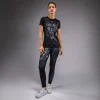 Venum Womens Tiger Dry Fit T-shirt - Black in Black — detail shot
