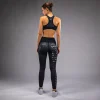 Venum Women's Tiger Leggings - Black/Silver in Black/Silver — logo close‑up