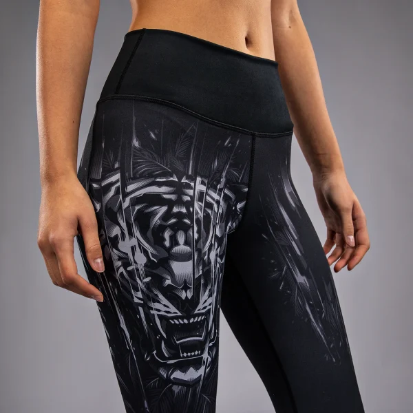 Venum Women's Tiger Leggings - Black/Silver in Black/Silver — rear print