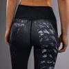 Venum Women's Tiger Leggings - Black/Silver in Black/Silver — three‑quarter angle