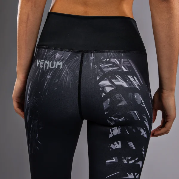 Venum Women's Tiger Leggings - Black/Silver in Black/Silver — three‑quarter angle