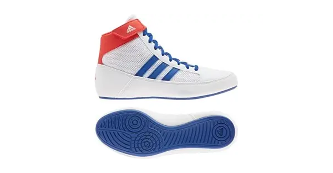 Adidas Kids Havoc Boots White Adidas kids Havoc wrestling boots in white designed for junior wrestlers.