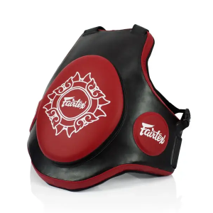 Fairtex Body Protector Product Image of one of Fairtex Body Protector Pads in Black and Red