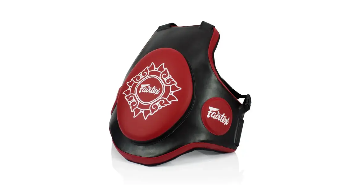 Product Image of one of Fairtex Body Protector Pads in Black and Red