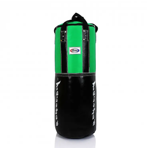 A product image of the Black and Green Fairtex Heavy Duty Punch Bags