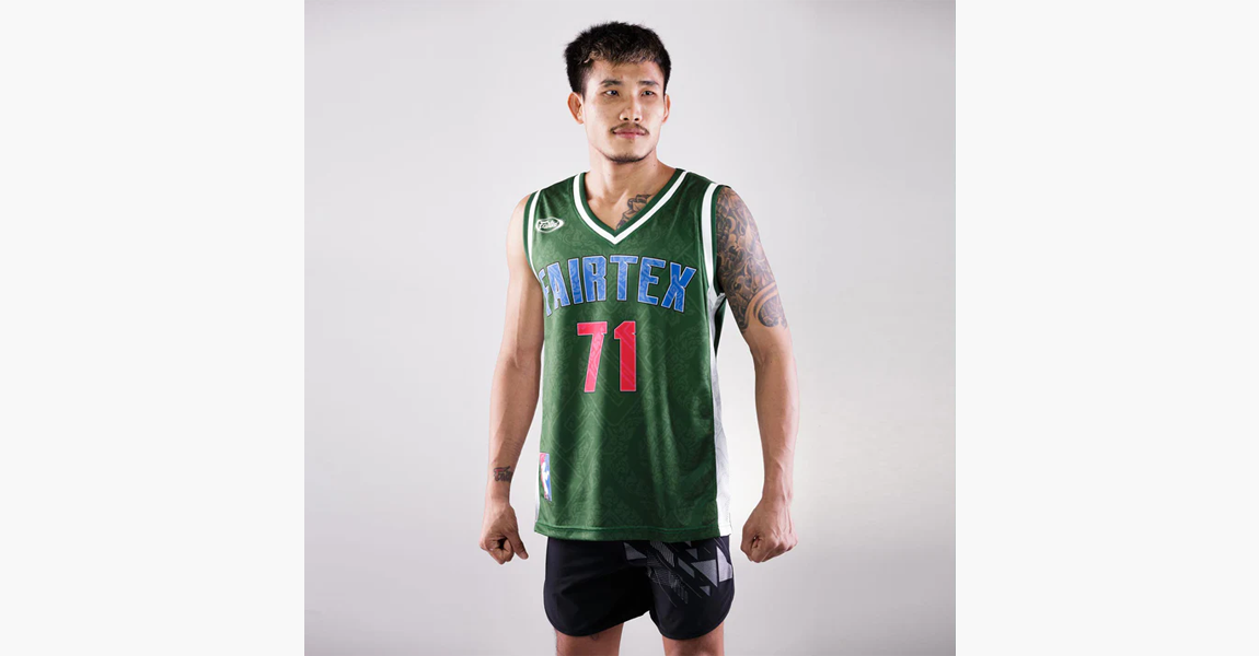 Thai Fighter wearing the JS19 Vests and Tanks in Green for casual or training