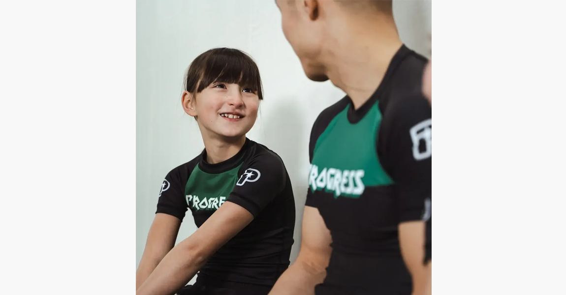 Progress Bengal rash guard available in kids and adult sizes for BJJ and no-gi.