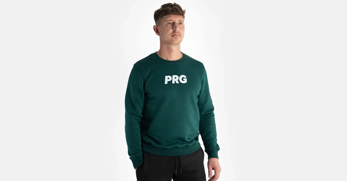 Model wearing Progress Sweatshirt for casual or Fightwear