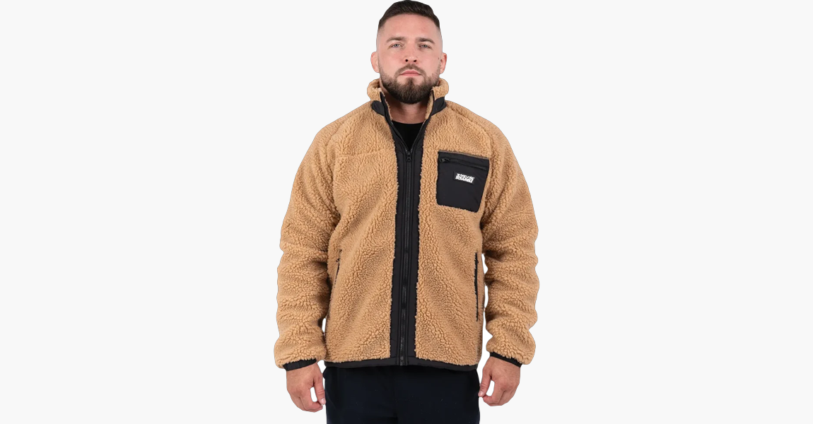 Model wearing one of Scramble's Jackets
