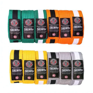 Tatami kids martial arts belts for BJJ progression.