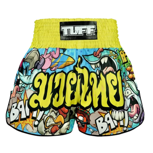 TUFF Muay Thai shorts, kids kickboxing clothing for training and competition