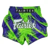 Fairtex Street King Muay Thai Shorts Green/Blue Fairtex Street King Muay Thai Shorts in Green/Blue - product image