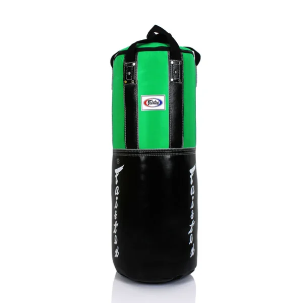 Fairtex Extra Large Leather Heavy Bag HB3 in Black/Green - product image