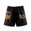 Rashtag Islam Makhachev Send Him Dagestan and Forget Fight Shorts rear view showing reinforced stitching and flexible crotch area