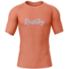 Terracotta Shaka Jiu Jitsu Eat Sleep Roll Repeat rashguard front view with Rashtag text logo