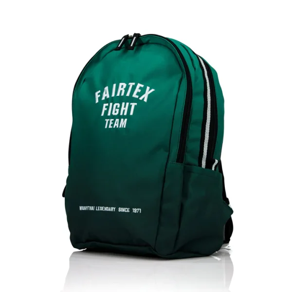 Fairtex BAG21 Mini Backpack Green front angled view compact training bag