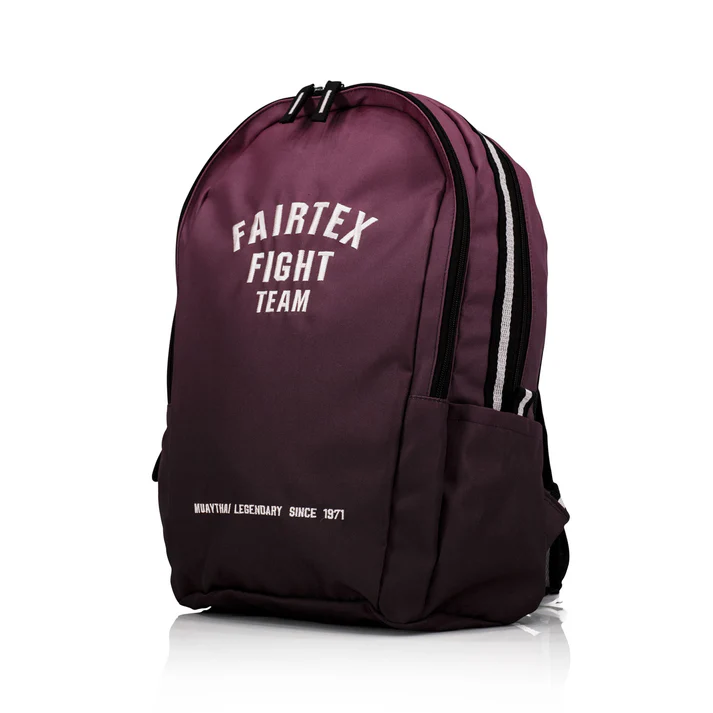 Fairtex BAG21 Mini Backpack Purple front angled view compact training bag