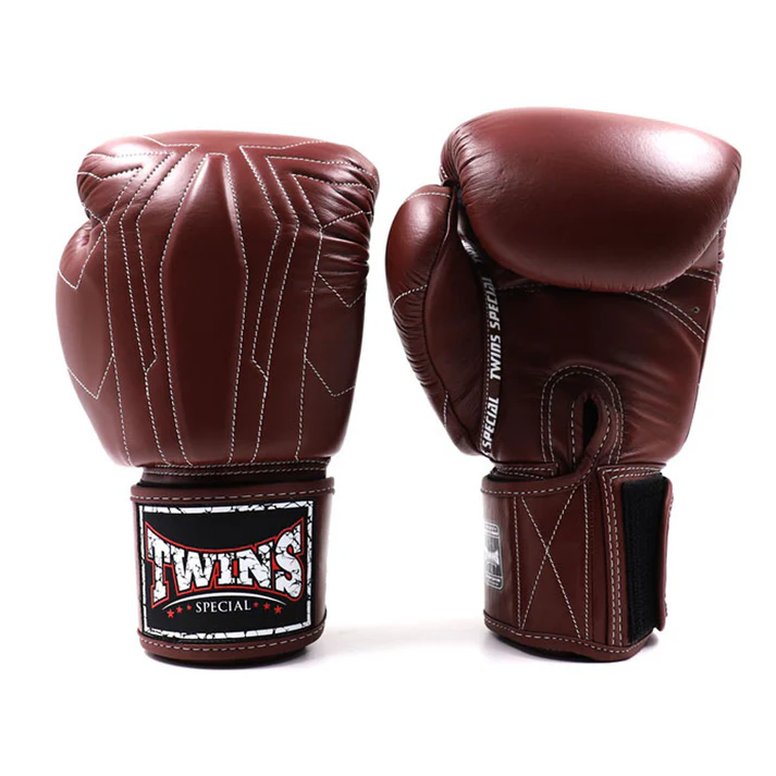 Twins Special BGVL14 Boxing Gloves Brown back view wrist strap