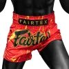 Model wearing Fairtex BS1946 Inferno Muay Thai Shorts front view