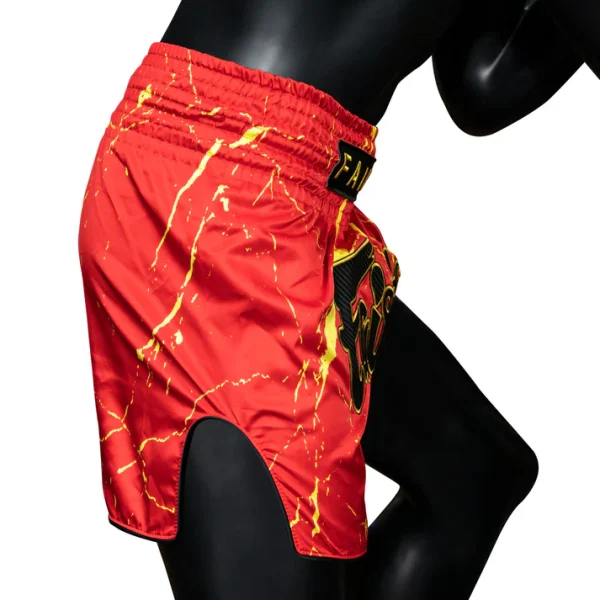 Model side view Fairtex BS1946 Inferno Muay Thai Shorts