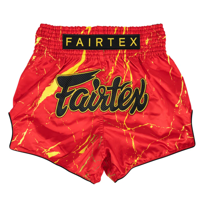 Fairtex BS1946 Inferno Muay Thai Shorts front view satin training shorts