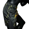 Side model view Fairtex BS1947 Marble Muay Thai Shorts