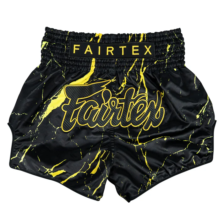 Fairtex BS1947 Marble Muay Thai Shorts front view lightweight satin