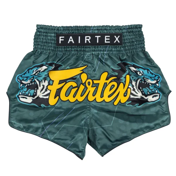 Fairtex BS1952 Jungle Hunter Muay Thai Shorts front view satin