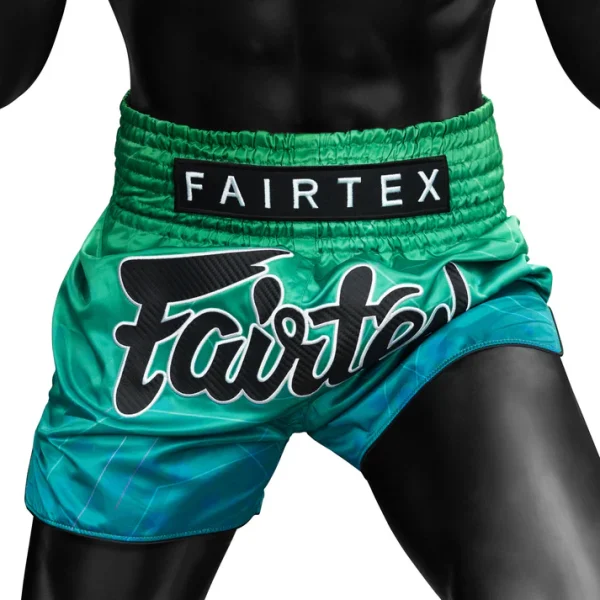 Model wearing Fairtex BS1953 Quantum Muay Thai Shorts front