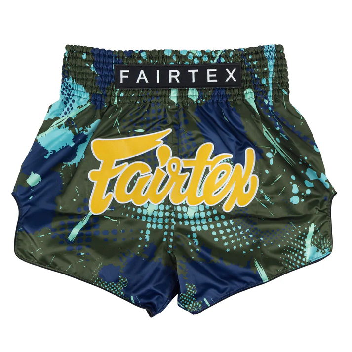 bs1954-fairtex-matrix-muaythai-shorts Fairtex BS1954 Matrix Muay Thai Shorts front view satin