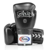 Fairtex BGL3 Lace Up Boxing Gloves Black main product image premium leather gloves