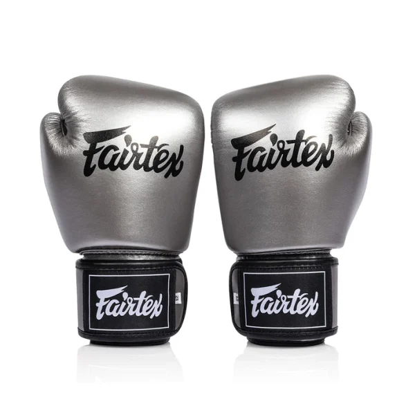 Fairtex BGV1C-PLUS Microfibre Gunmetal gloves front pair view