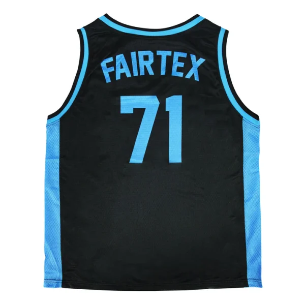 Fairtex JS27 Basketball Jersey Black back view breathable sports top