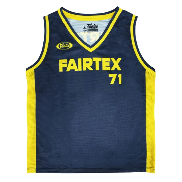Fairtex JS27 Basketball Jersey Navy front view premium athletic jersey