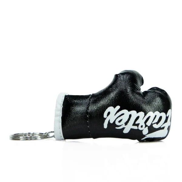 Fairtex KC1 Boxing Glove Keyring Black side view miniature glove