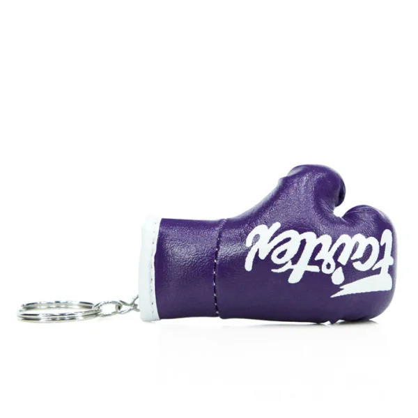 Fairtex KC1 Boxing Glove Keyring Purple side view small glove accessory