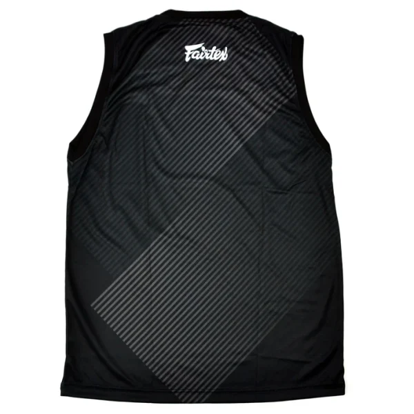 fairtex-mtt40-tank-top-pattaya-nightlife-black-2 Fairtex MT40 Tank Top back view breathable lightweight training top