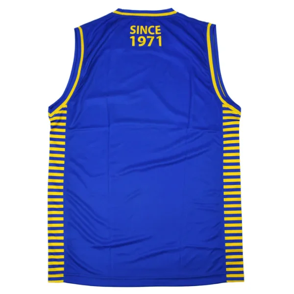 fairtex-mtt42-tank-top-blue-yellow-2 Fairtex MT42 Tank Top back view breathable sports training vest